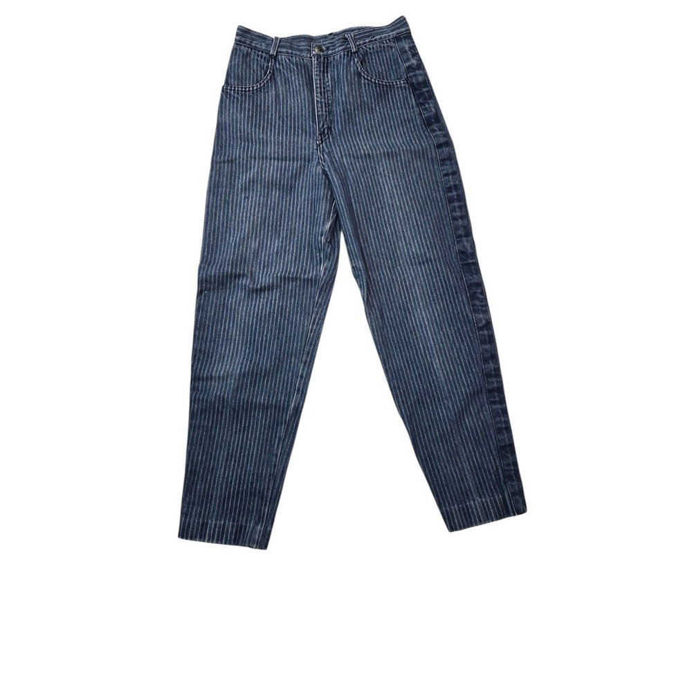 Vintage JouJou High Waist Pinstripe Denim Jeans | Size‎ 11/12 (Fits Smaller)